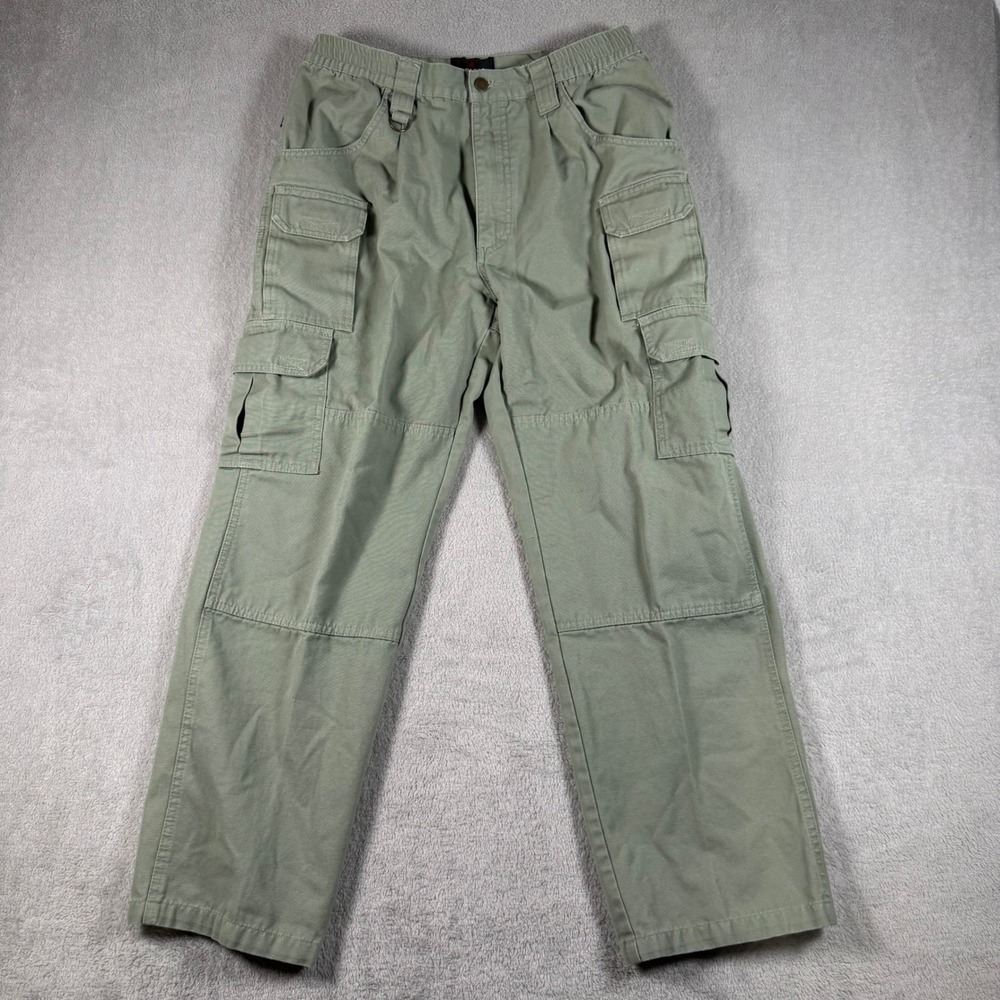 Woolrich Elite Series Tactical Cargo Pants Mens 34x30 Sage Green Canvas 4429